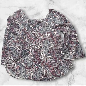 Liz Claiborne Paisley Print Women's Blouse Top Shirt Size Small (S) D30